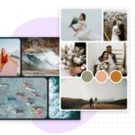 Poster collage and granite canvas with matte finish photo
