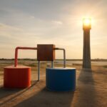 Illustration of solar thermal energy and thermal solar systems